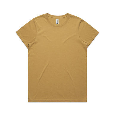 AS4065 Wo's Maple Faded Tee  FADED MUSTARD