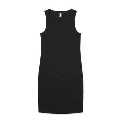 AS66GS Wo's Organic Rib Dress  BLACK