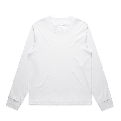 AS4070 Wo's Mock L/S Tee  WHITE