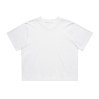 AS4072 Wo's Classic Crop Tee  WHITE