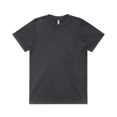 AS4085 Wo's Stone Wash Heavy Tee  BLACK STONE