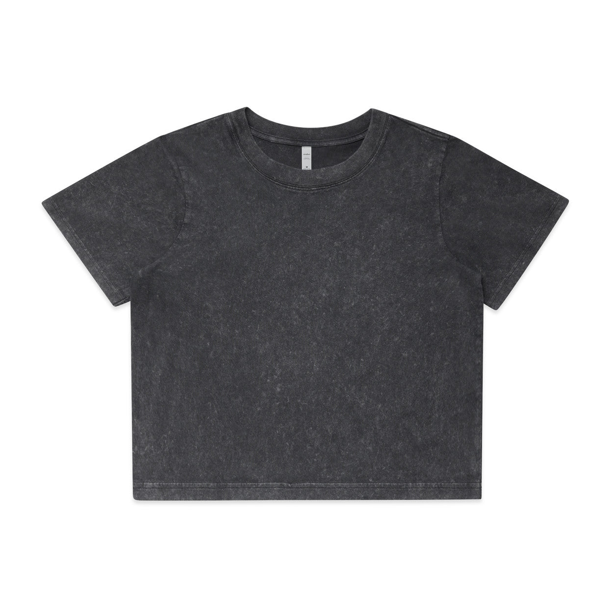 AS4086 Wo's Stone Wash Heavy Crop Tee  GREY STONE