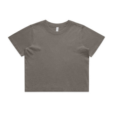 AS4089 Wo's Heavy Faded Crop Tee  FADED GREY