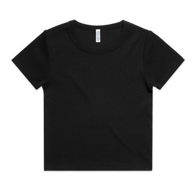 AS092G Wo's Organic Rib Tee  BLACK