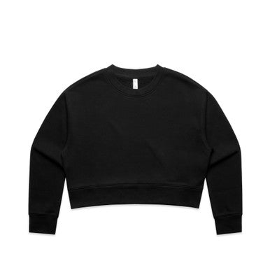 AS4169 Wo's Relax Crop Crew  BLACK