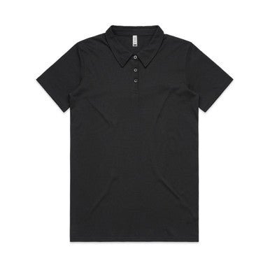 AS4402 Wo's Amy Polo  BLACK