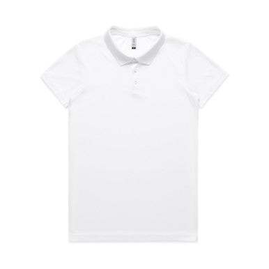 AS4425 Wo's Active Work Polo  WHITE