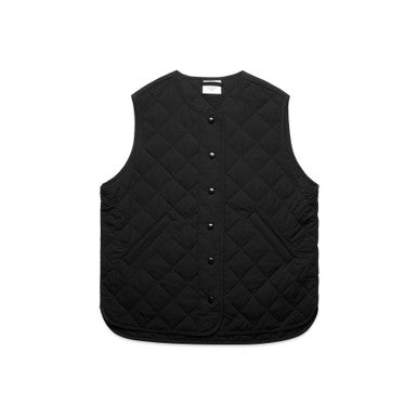 AS4431 Wo's Quilted Vest  BLACK