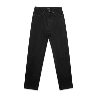 AS4830 Wo's Straight Jeans  WASHED BLACK
