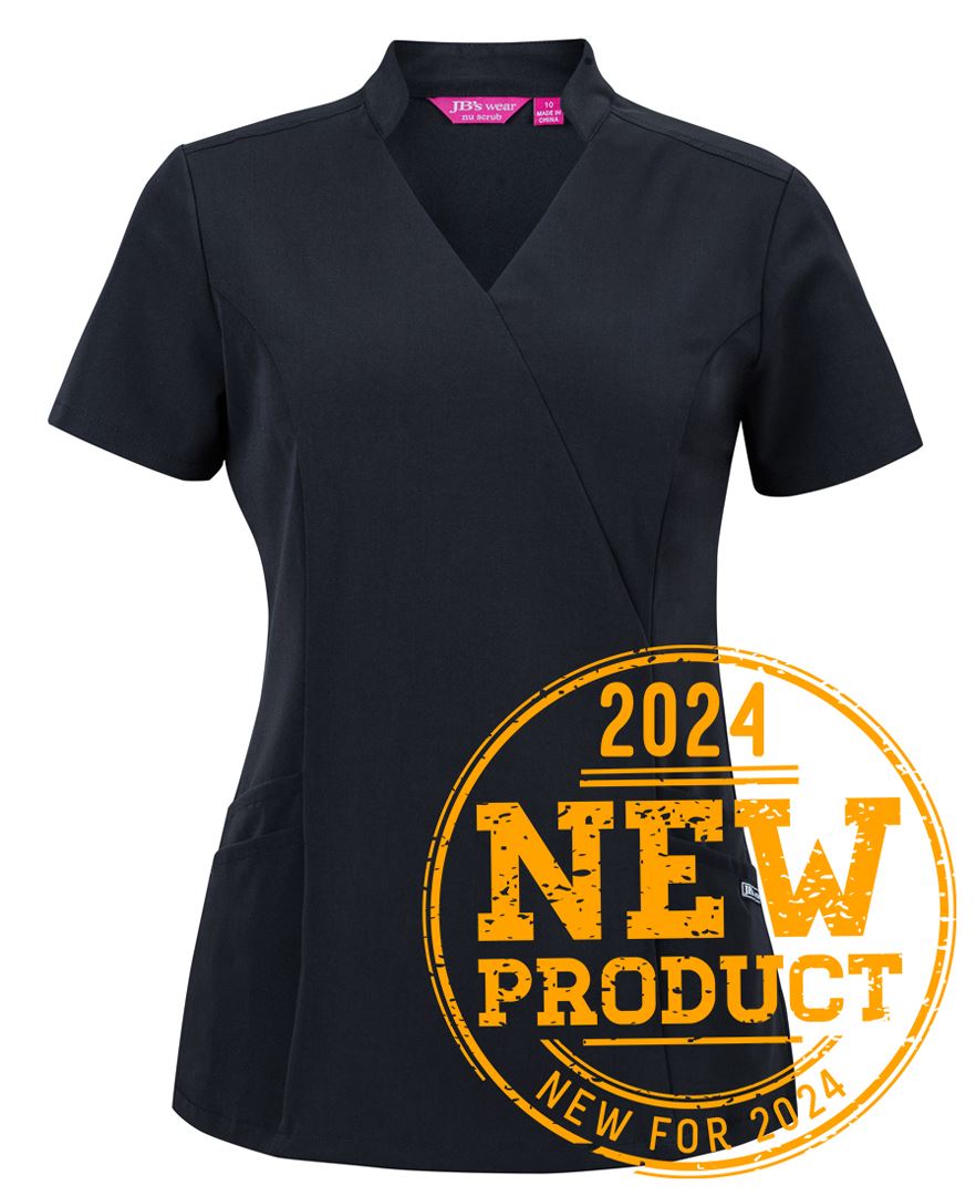 JB'S LADIES NU MANDARIN COLLAR SCRUB TOP - 4SMT1