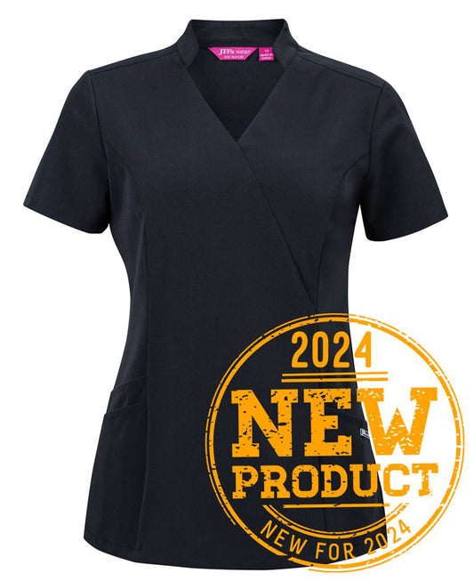 JB'S LADIES NU MANDARIN COLLAR SCRUB TOP - 4SMT1