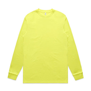 AS054F Block Safety L/S Tee  SAFETY YELLOW