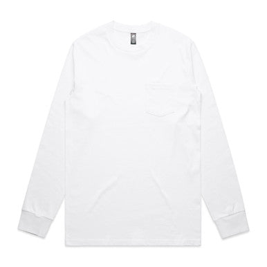 AS5072 Classic Pocket L/S Tee  WHITE