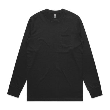 AS5072 Classic Pocket L/S Tee  BLACK