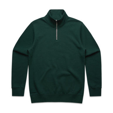 AS5125 Stencil Half Zip Crew  PINE GREEN