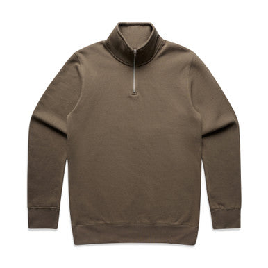 AS5125 Stencil Half Zip Crew  WALNUT