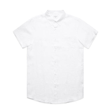 AS5420 Linen S/S Shirt  WHITE