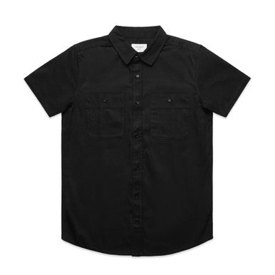 AS5421 Work S/S Shirt  BLACK