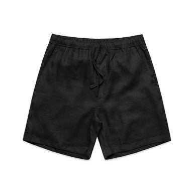 AS5919 Linen Shorts 18"  BLACK