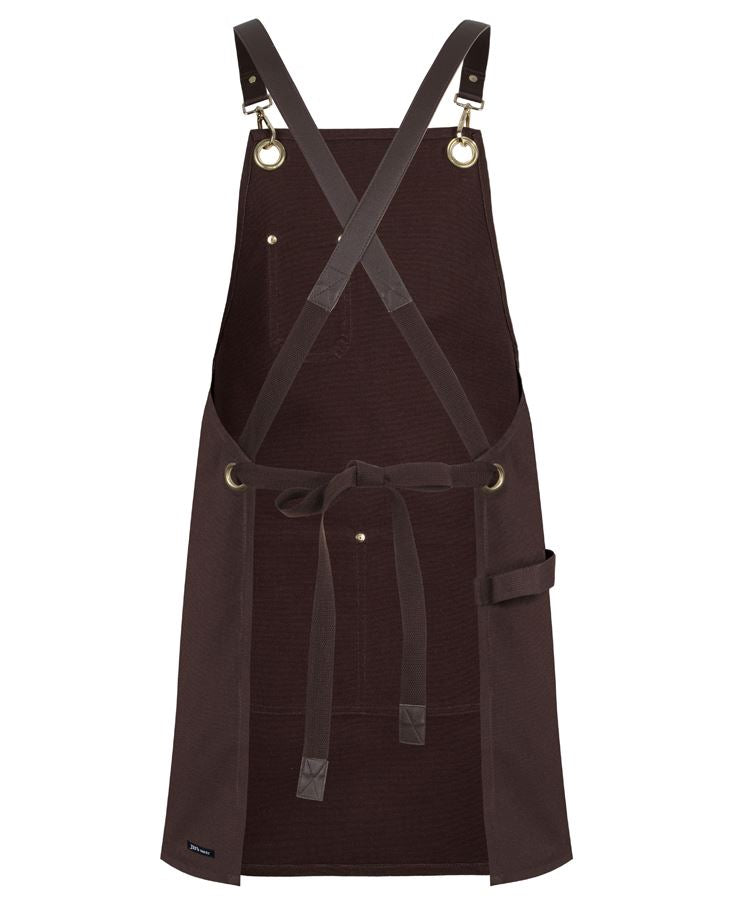 JB'S 65X75 BRASS EYELET CANVAS APRON WITH PU STRAP  - 5ACBP
