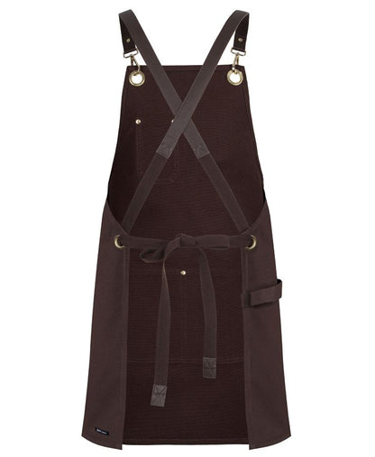 JB'S 65X75 BRASS EYELET CANVAS APRON WITH PU STRAP  - 5ACBP