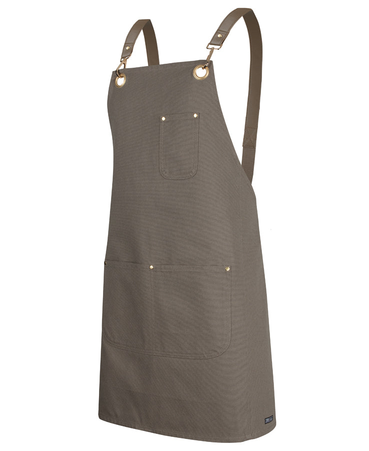JB'S 65X75 BRASS EYELET CANVAS APRON WITH PU STRAP  - 5ACBP