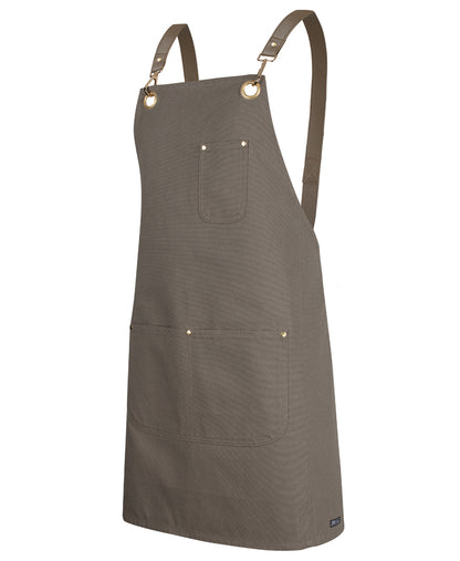 JB'S 65X75 BRASS EYELET CANVAS APRON WITH PU STRAP  - 5ACBP