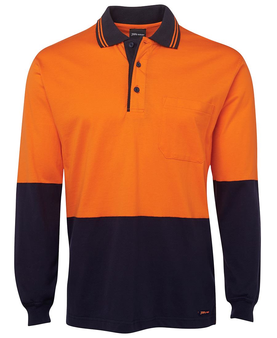 Jb's Hi Vis L/S Cotton Polo 6CPHL
