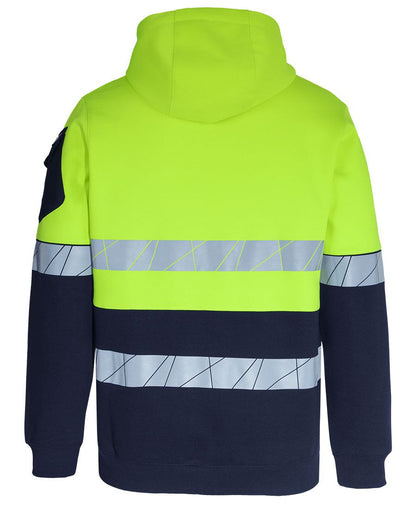 JB'S 450G HI VIS FULL ZIP HOODIE WITH FRAGMENTED TAPE 6DPFZ