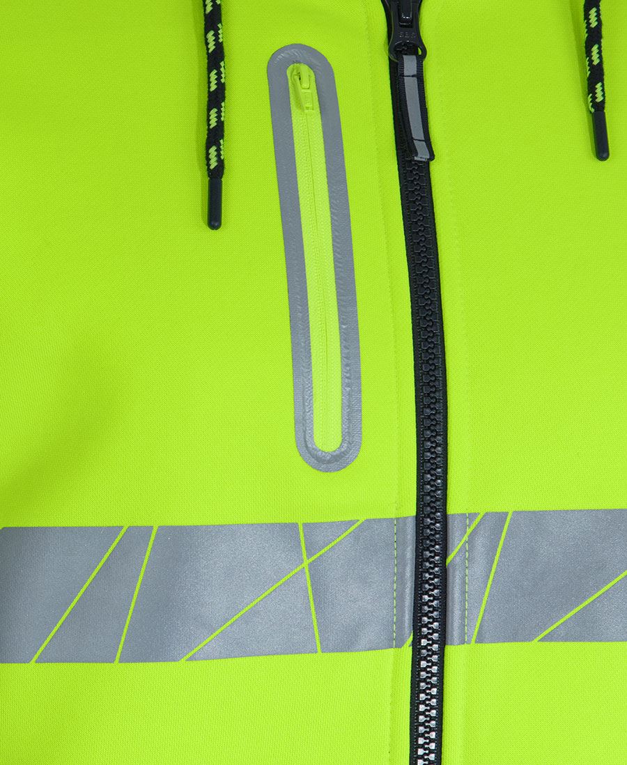 JB'S 450G HI VIS FULL ZIP HOODIE WITH FRAGMENTED TAPE 6DPFZ
