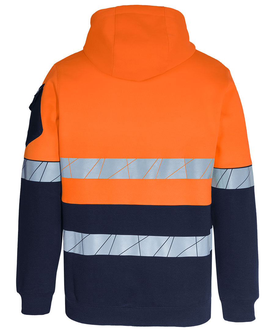 JB'S 450G HI VIS FULL ZIP HOODIE WITH FRAGMENTED TAPE 6DPFZ