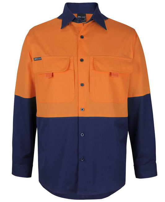 JB'S HI VIS RIPSTOP L/S FISHING SHIRT 6HNRL