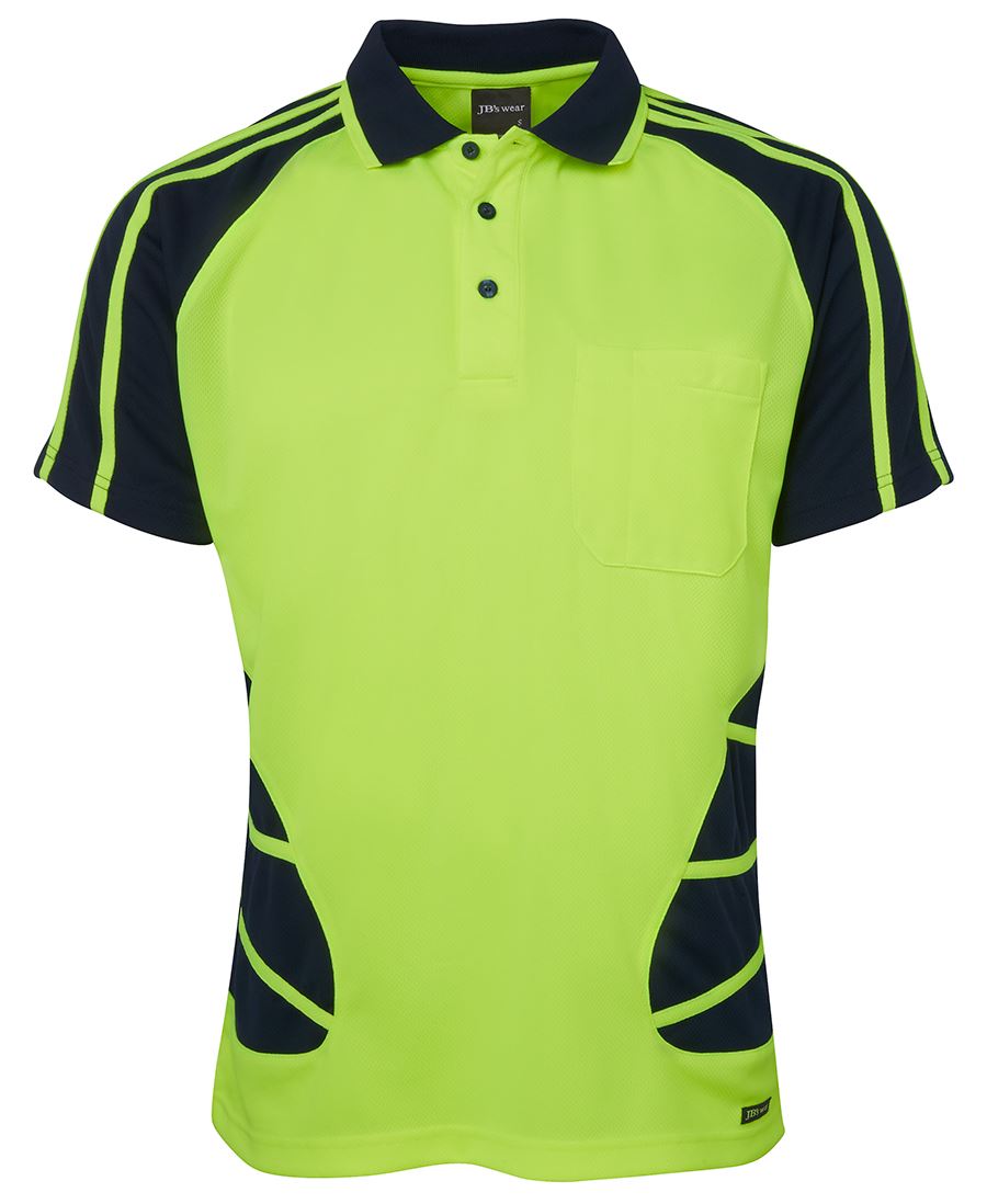 JB'S HI VIS S/S SPIDER POLO 6HSP