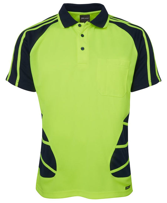 JB'S HI VIS S/S SPIDER POLO 6HSP