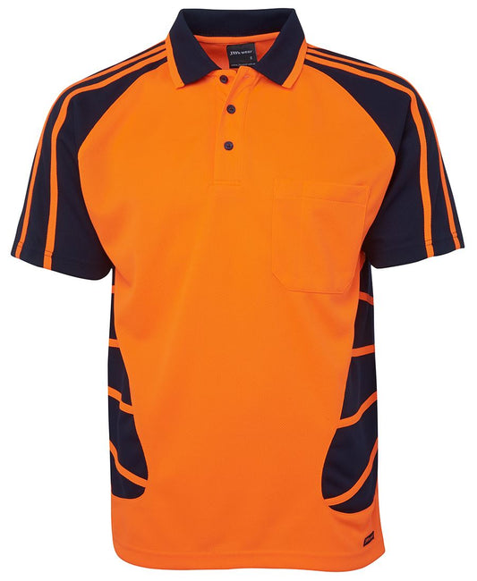 JB'S HI VIS S/S SPIDER POLO 6HSP