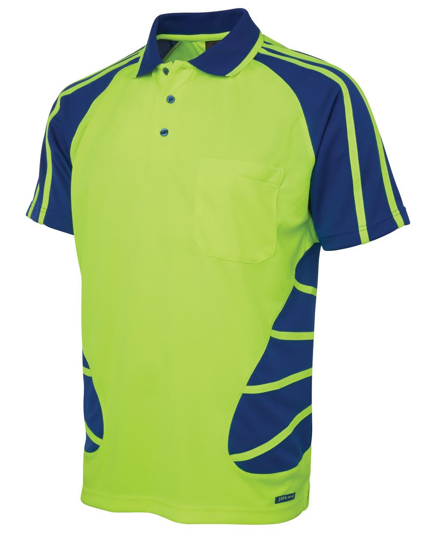 JB'S HI VIS S/S SPIDER POLO 6HSP