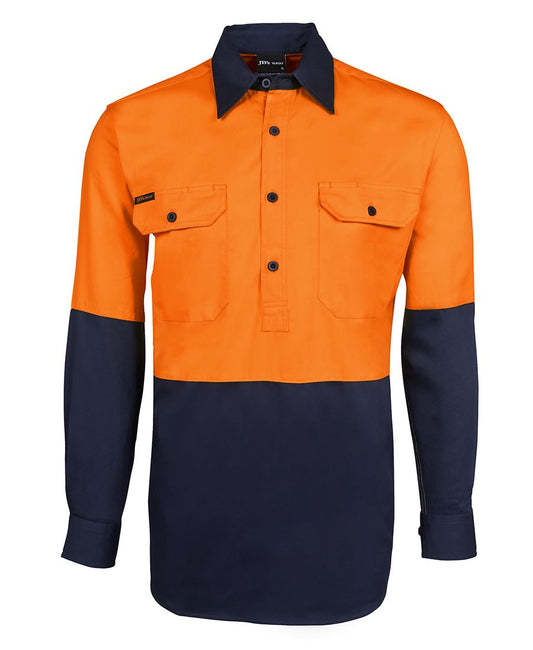 Jb's Hi Vis Close Front L/S  190g 6HVCF
