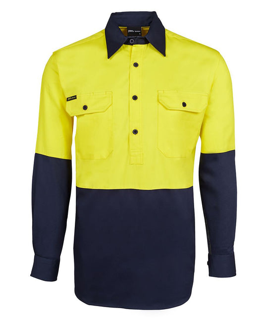 Jb's Hi Vis Close Front L/S  190g 6HVCF