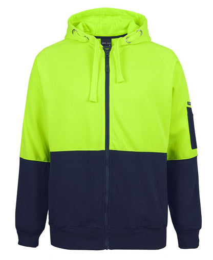 JB'S HI VIS FULL ZIP FLEECY HOODIE 6HVH