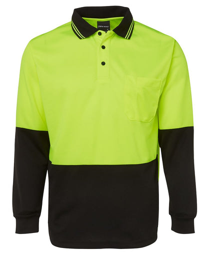 JB'S HI VIS L/S TRADITIONAL POLO 6HVPL -(6/7XL - 8/9XL)