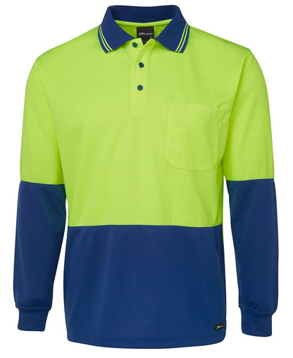 JB'S HI VIS L/S TRADITIONAL POLO 6HVPL -(6/7XL - 8/9XL)