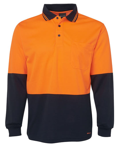 JB'S HI VIS L/S TRADITIONAL POLO 6HVPL -(6/7XL - 8/9XL)