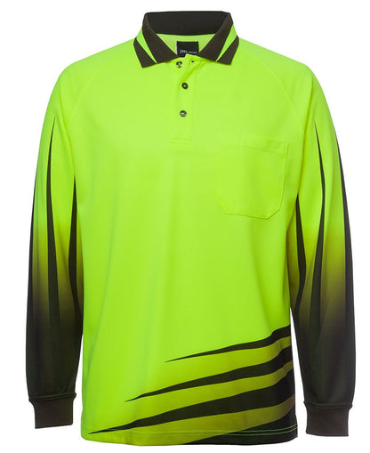 JB'S HI VIS L/S RIPPA SUB POLO 6HVRL