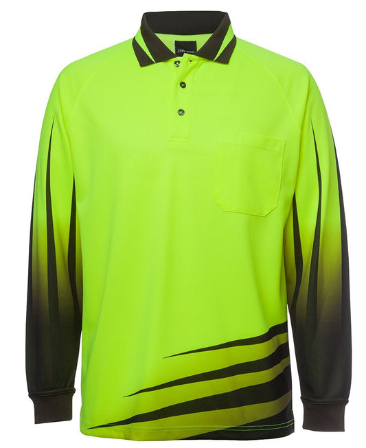 JB'S HI VIS L/S RIPPA SUB POLO 6HVRL