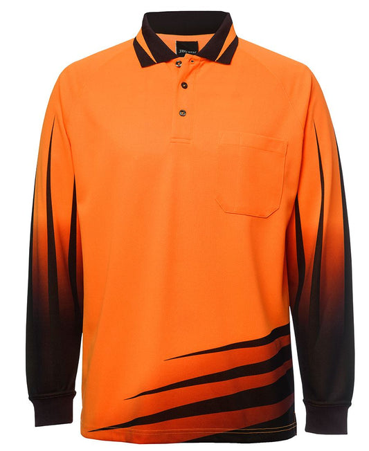 JB'S HI VIS L/S RIPPA SUB POLO 6HVRL