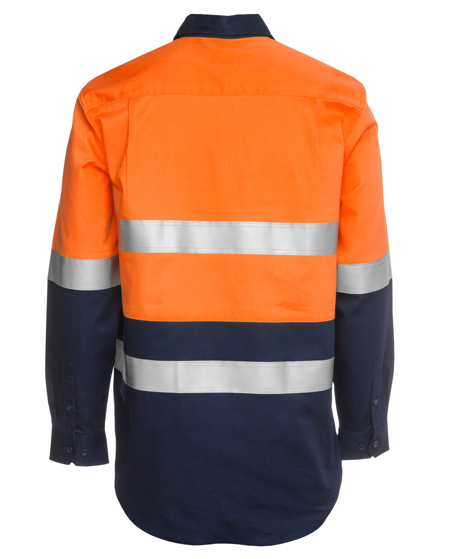 JB'S HI VIS (D+N) CLOSE FRONT L/S 190G WORK SHIRT