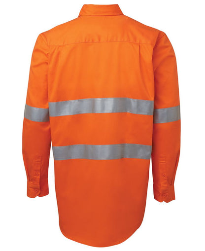 JB'S HI VIS (D+N) CLOSE FRONT L/S 190G WORK SHIRT