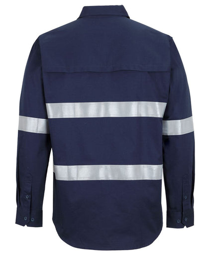 JB'S CLOSE FRONT L/S 150G WORK SHIRT REFLECTIVE TAPE 6HWCT