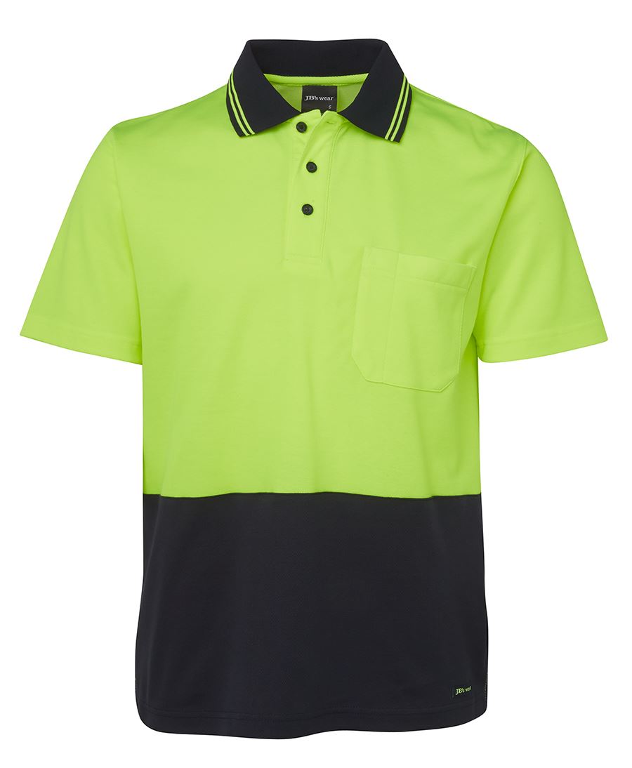 Jb's Hi Vis Non Cuff S/S Cotton back 6NCCS