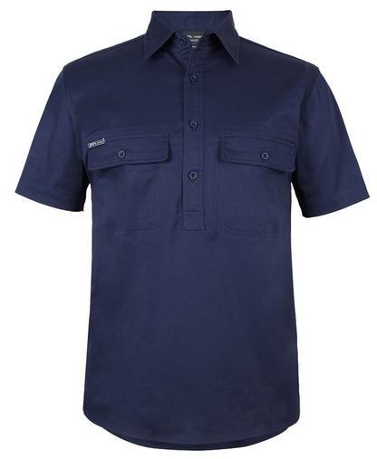 JB'S S/S STRETCH CLOSE FRONT WORK SHIRT 6WKCS